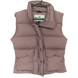 EMS Vintage Women’s Medium Gray Purple Feather Down Puffer Vest